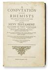 BIBLE IN ENGLISH. Cartwright, Thomas. A Confutation of the Rhemists Translation, Glosses, and Annotations on the New Testament. 1618